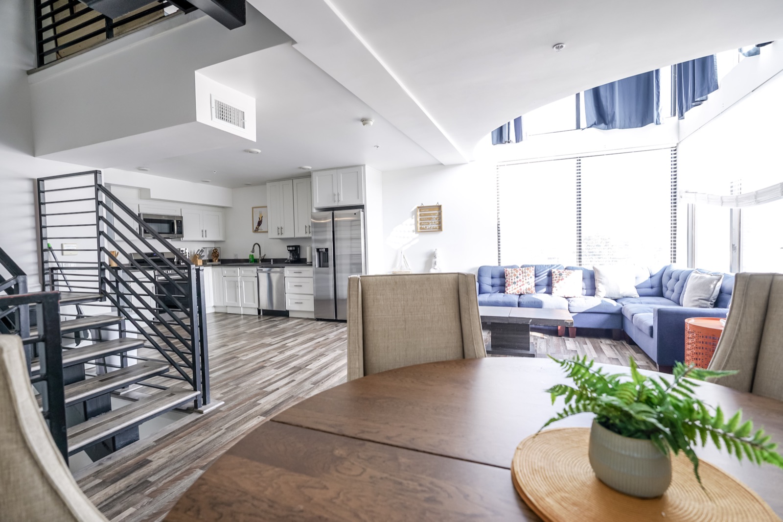 Skyline Loft open living and kitchen